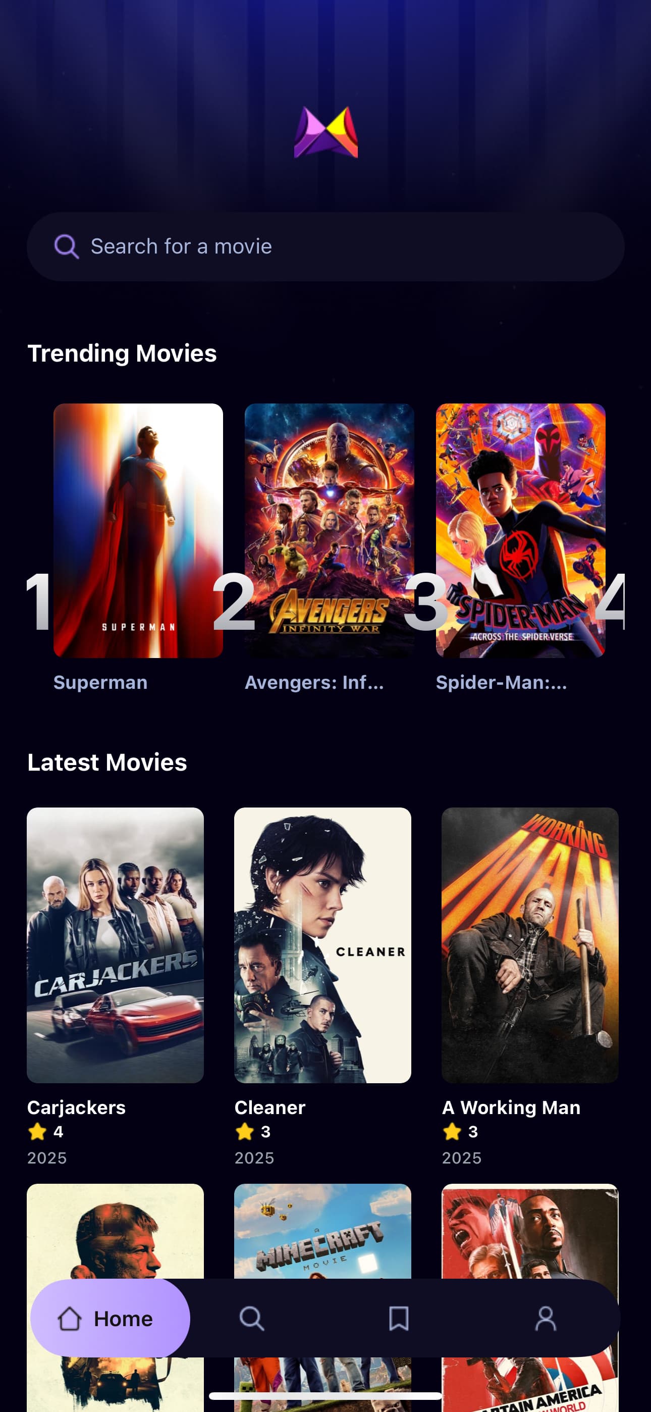 Expo Movie App screenshot